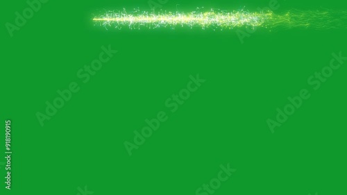 Magic Glitter Particle On green Screen Background. Magical Glowing Particle Trail Animation. Fairy Tail Particle Magical Movement. Sparkle Glitter Glowing Magic Particle Moving green screen background