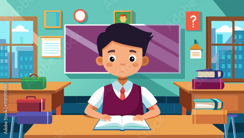 Student classroom vector illustration photo