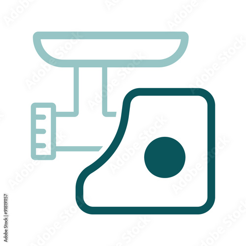Electric meat grinder vector icon