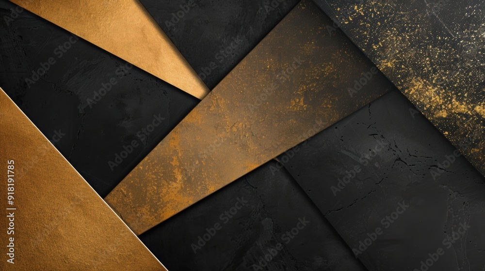 Black and gold graphic design, bold, modern, solid colors. copy space.