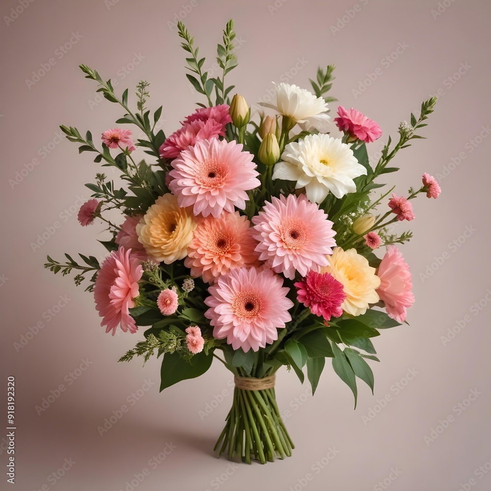 Obraz premium A simple bouquet of mixed flowers