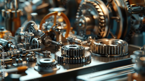 Light industrial equipment, 3D render, intricate
