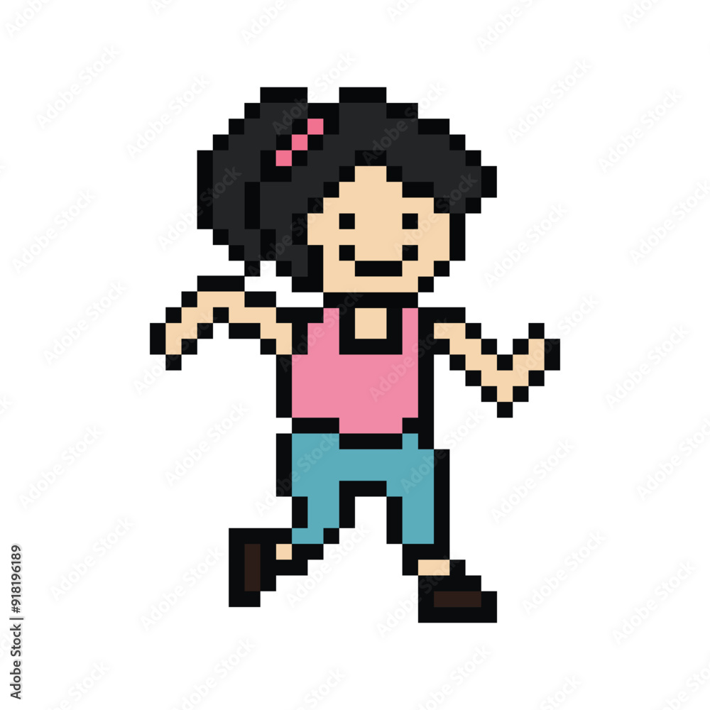 Cute pixel cartoon 8bit character woman lady run or running jog cardio lifestyle for decoration life style 8 bit female jog marathon exercise png vector. Cute pixel cartoon 8bit character woman lady run or running jog cardio lifestyle for decoration life style 8 bit female jog marathon exercise png vector.