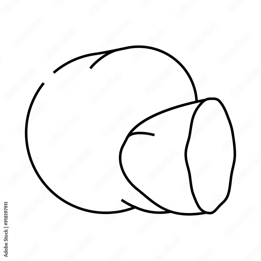 truffle delicious mushroom line icon vector. truffle delicious mushroom sign. isolated contour symbol black illustration truffle delicious mushroom line icon vector. truffle delicious mushroom sign. isolated contour symbol black illustration