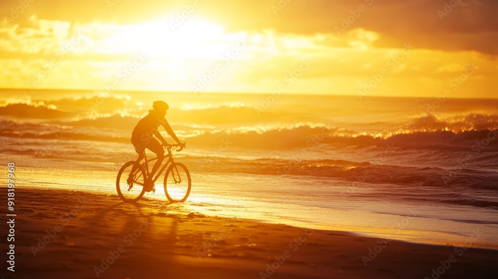 Fototapeta premium people riding bicycle 