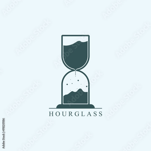 hourglass logo vector illustration template design