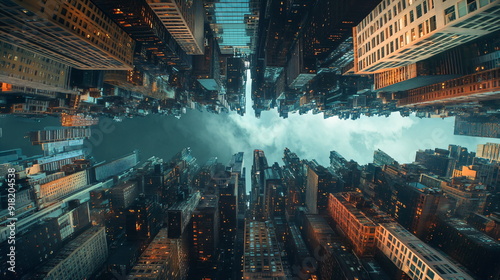 Big city is upside down
