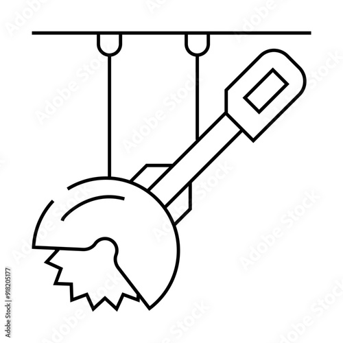 circular saws line icon vector. circular saws sign. isolated contour symbol black illustration