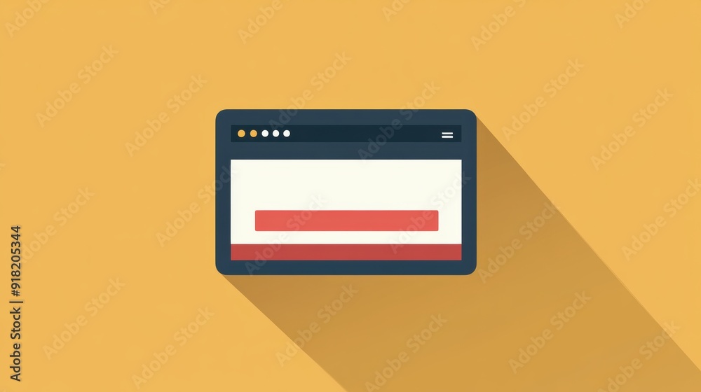 Web Browser Interface with Simple Design Elements Web Browser Interface with Simple Design Elements