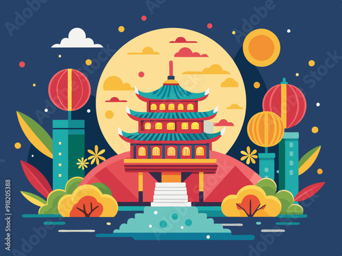 Mid Autumn Festival in Korea Chuseok design