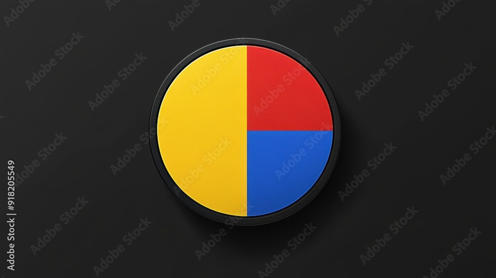 Fototapeta premium Colorful Geometric Design with Circular Shape