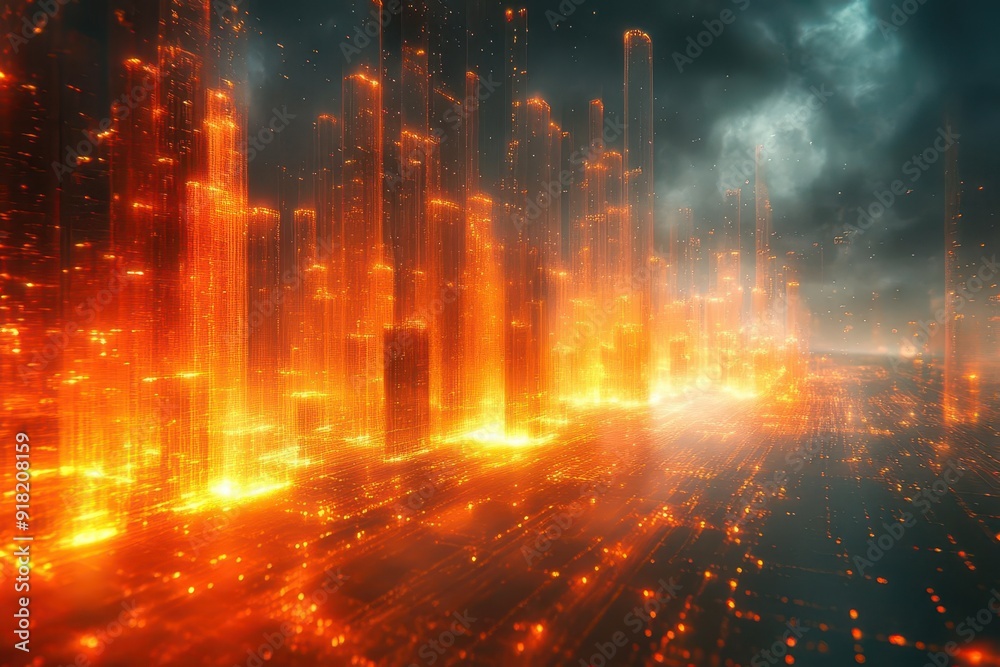 abstract visualization of softwaredefined networking depicting virtual ...