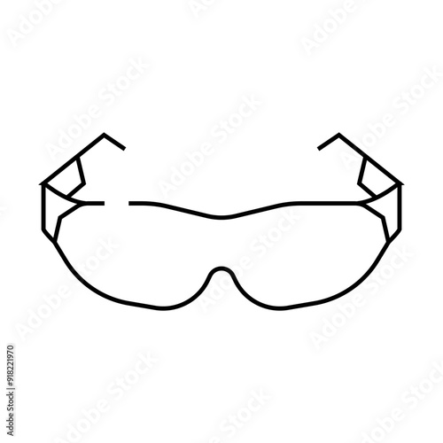 glasses accessory line icon vector. glasses accessory sign. isolated contour symbol black illustration photo