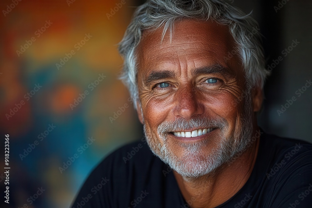 closeup portrait of a handsome senior man with silver hair and a warm smile soft lighting highlights his distinguished features embodying wisdom vitality and positive aging closeup portrait of a handsome senior man with silver hair and a warm smile soft lighting highlights his distinguished features embodying wisdom vitality and positive aging