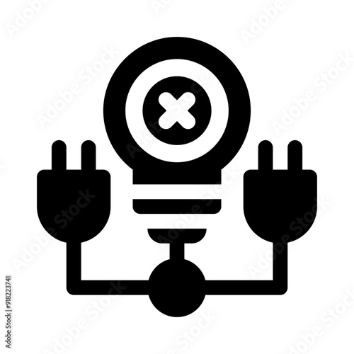 power outage glyph icon
