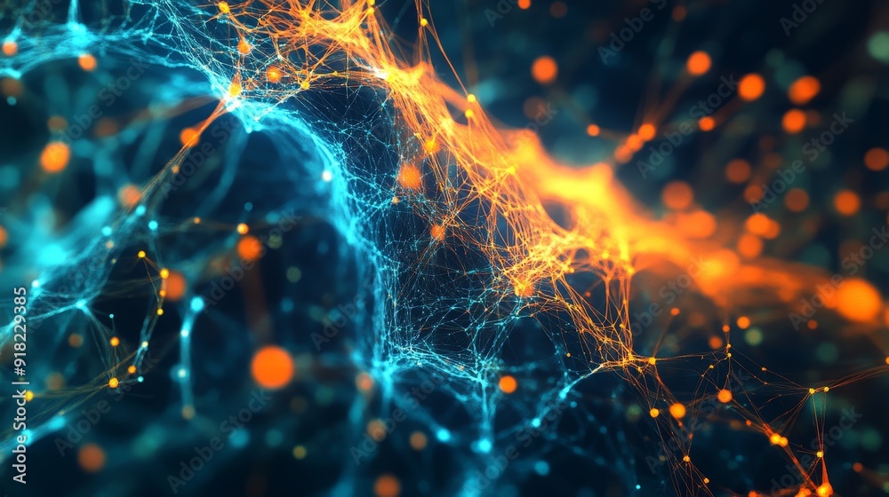 Abstract Network Connections - Digital Technology Background - A mesmerizing abstract digital background depicting interconnectedness, technology, data flow, network, and future concepts. Abstract Network Connections - Digital Technology Background - A mesmerizing abstract digital background depicting interconnectedness, technology, data flow, network, and future concepts.