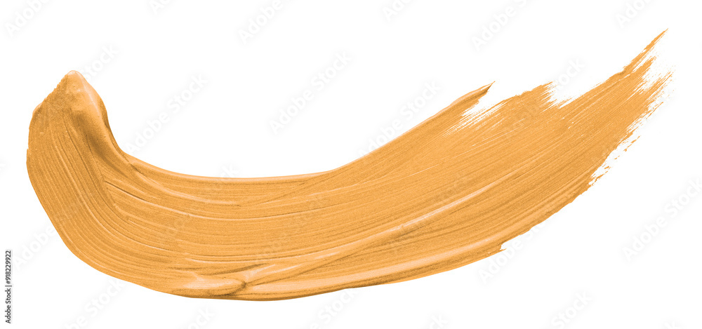 Shiny orange brush stroke isolated on transparent background Shiny orange brush stroke isolated on transparent background
