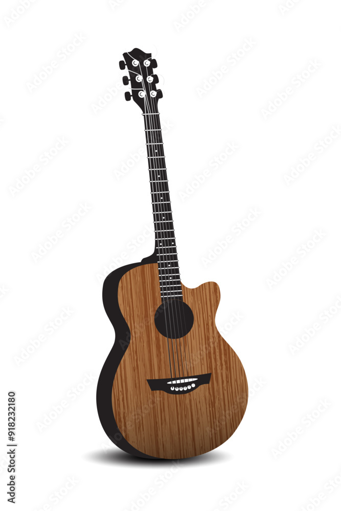Realistic guitar vector illustration. Realistic guitar vector illustration.