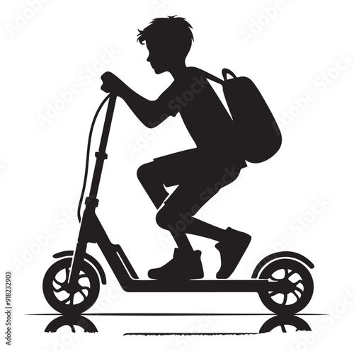 Two wheeled vehicles and riders icon, black color silhouette, white background.