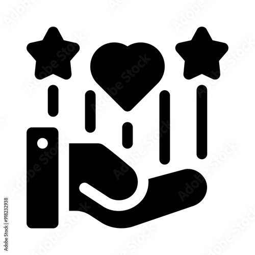 positivity glyph icon