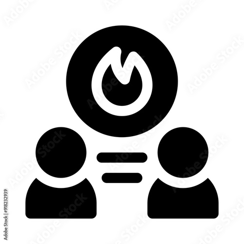 passion glyph icon