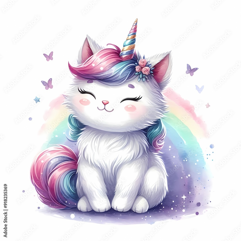Unicorn Cats in Soft Pastel Tones Unicorn Cats in Soft Pastel Tones