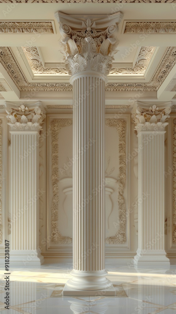 Fototapeta premium Sumptuous Elegance. Opulent interior design inspired by classical Corinthian column architecture