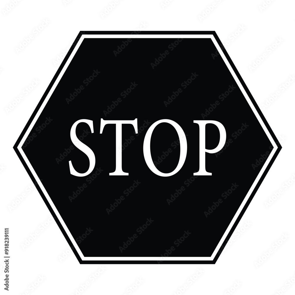 Black stop icon. Stop traffic sign symbol isolated on white background. Road sign warning stop symbol. Web site page and regulatory design. Vector illustration. eps 10 Black stop icon. Stop traffic sign symbol isolated on white background. Road sign warning stop symbol. Web site page and regulatory design. Vector illustration. eps 10