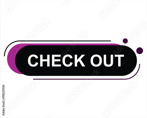 check out button on white background. check out button sign