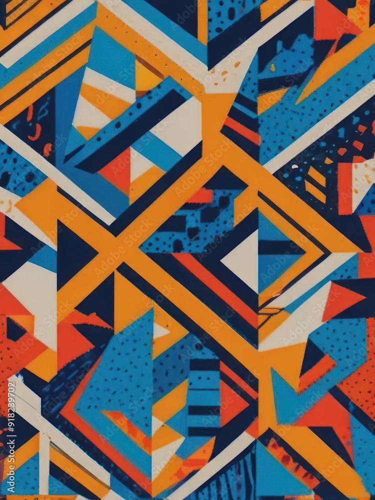 Obraz premium memphis pattern with Generative artificial intelligence