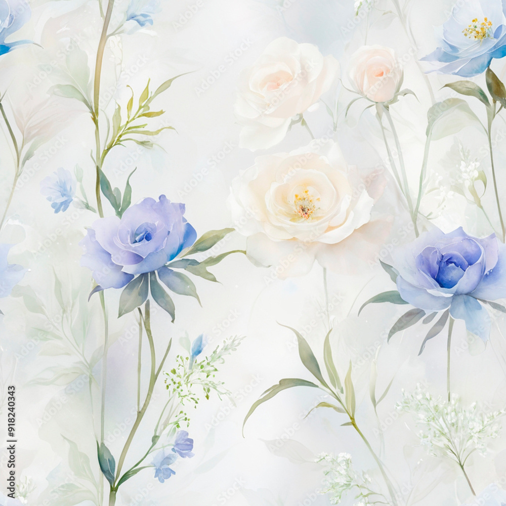 Obraz premium watercolor flowers background