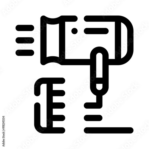 hair dryer line icon