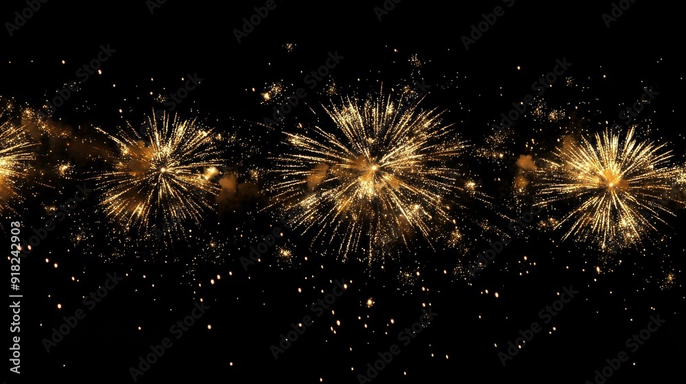 Golden Fireworks Display on a Black Sky - A breathtaking display of fireworks exploding in the night sky, symbolizing celebration, joy, hope, and new beginnings. The golden light illuminates the darkn Golden Fireworks Display on a Black Sky - A breathtaking display of fireworks exploding in the night sky, symbolizing celebration, joy, hope, and new beginnings. The golden light illuminates the darkn