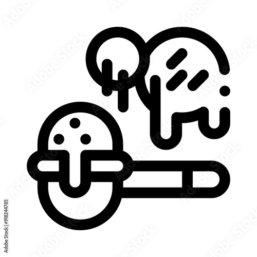 scoop line icon