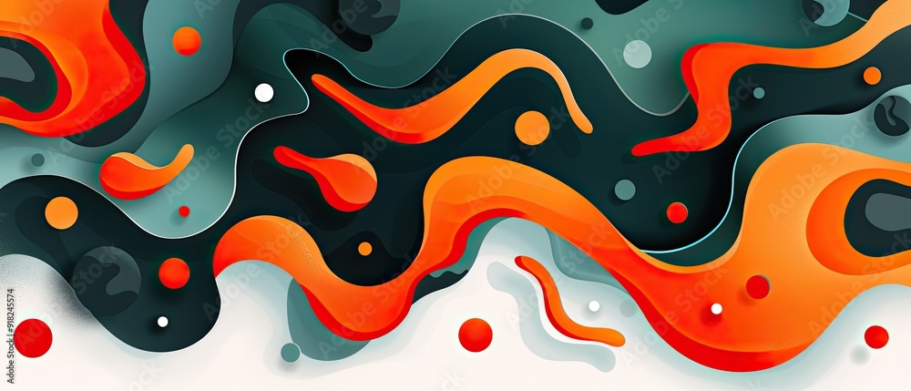 A colorful abstract painting with a black and white background A colorful abstract painting with a black and white background