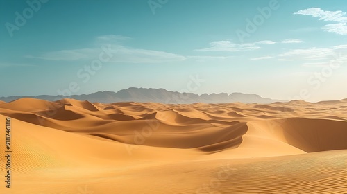 Majestic Desert Dunes with Dramatic Sky Landscape