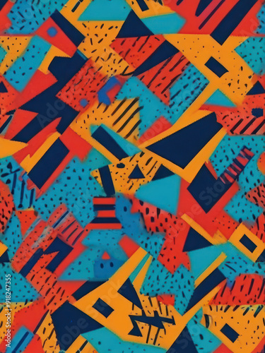 memphis pattern with Generative artificial intelligence
