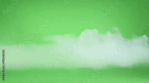 Green Screen with White Smoke