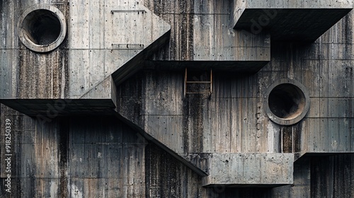 Grungy brutalist patterns with a focus on raw, unfinished materials