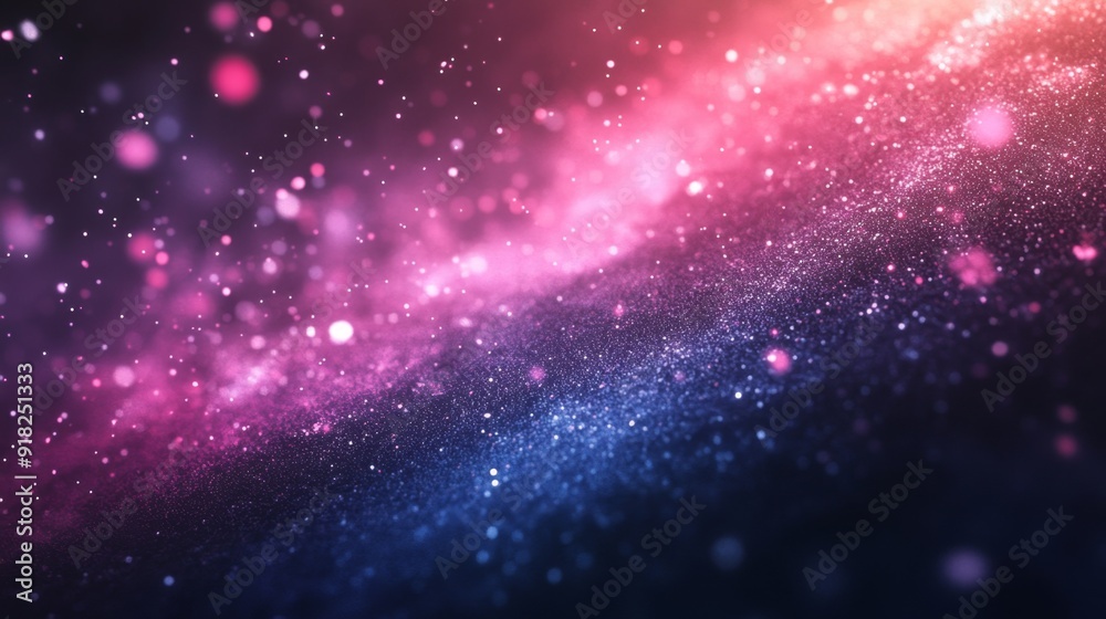 Naklejka premium Abstract background with pink and blue bokeh lights.