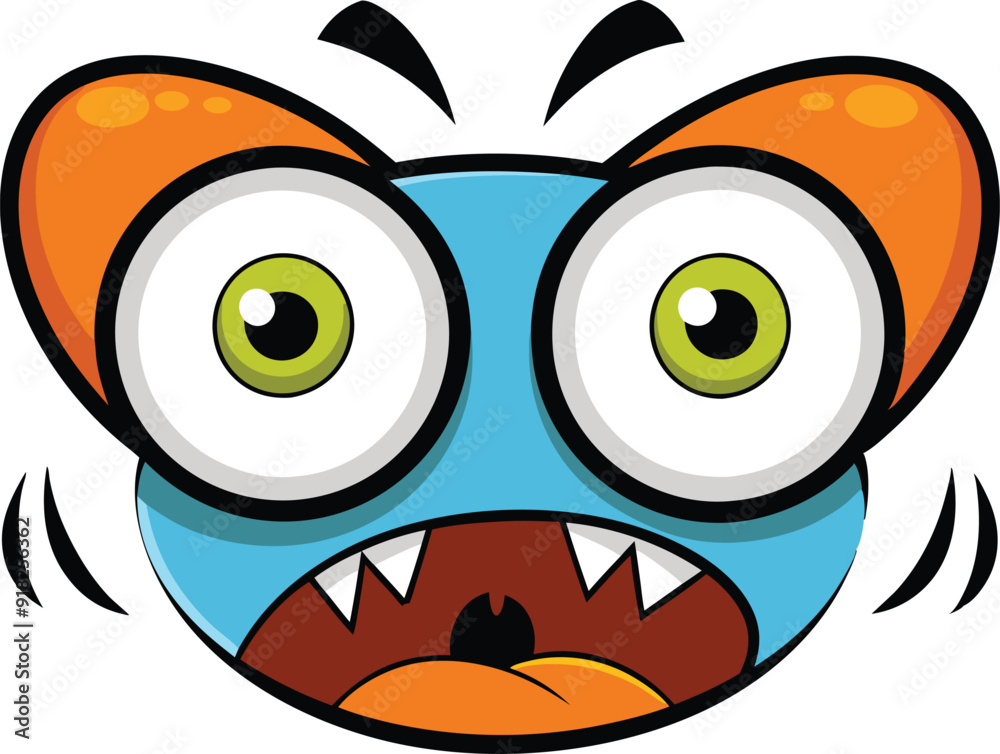vector hand drawn cartoon scared eyes vector hand drawn cartoon scared eyes