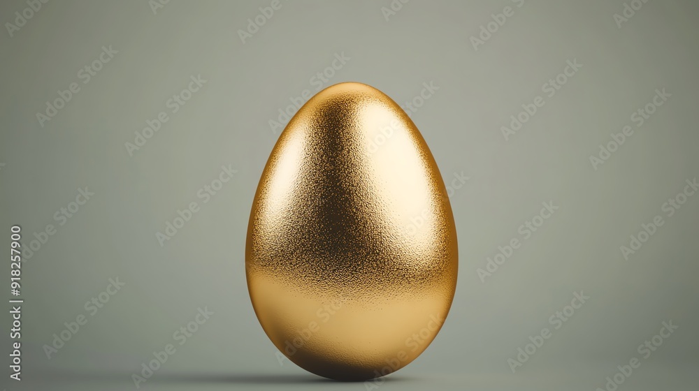 Golden egg, shiny and radiant, flat design illustration Golden egg, shiny and radiant, flat design illustration