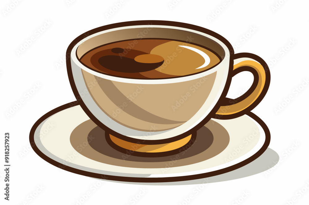 A Cup of Coffee with a Saucer A Cup of Coffee with a Saucer