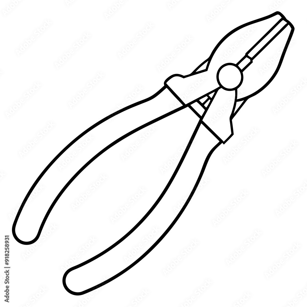 Pliers art vector illustration