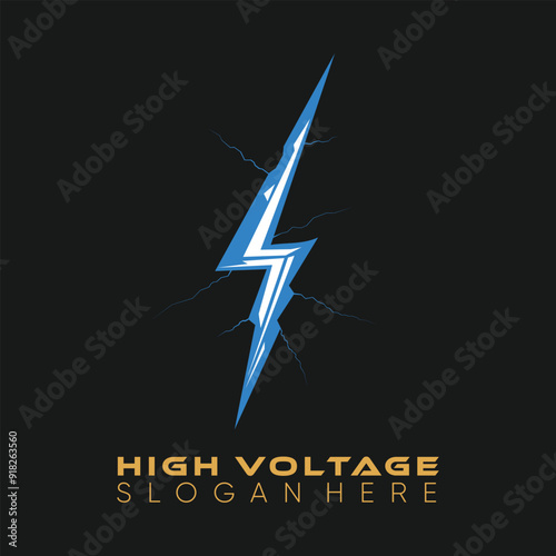 high voltage or surge logo vector