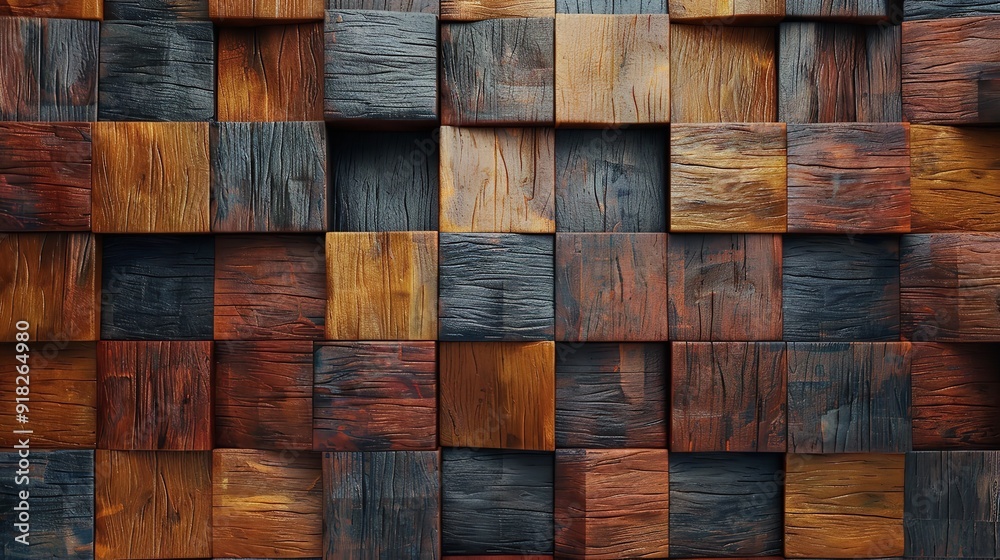 Wooden studio wall blocks. Wood panels wall texture. Generative AI Wooden studio wall blocks. Wood panels wall texture. Generative AI