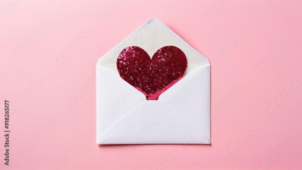 A handmade card with a heart on it, suggesting a love-themed message for Valentine's Day. A handmade card with a heart on it, suggesting a love-themed message for Valentine's Day.