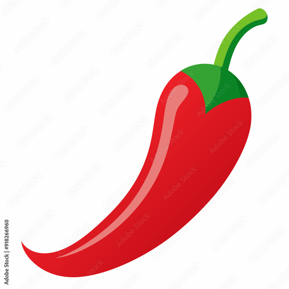 Chilly vector illustration on white background Chilly vector illustration on white background
