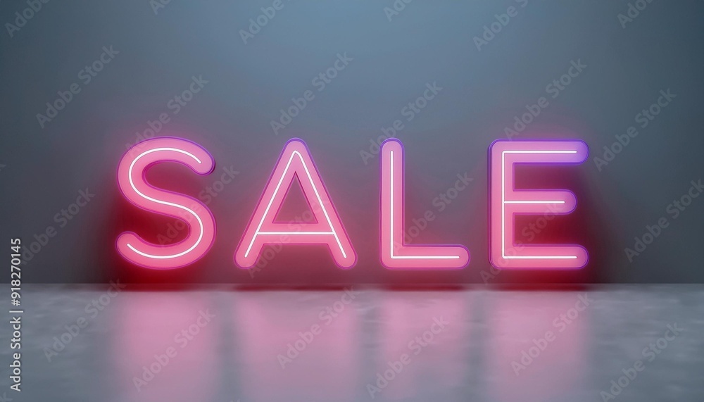 Vibrant neon sign showcasing the word 'SALE' against a minimalistic background, perfect for promotional marketing materials. Vibrant neon sign showcasing the word 'SALE' against a minimalistic background, perfect for promotional marketing materials.