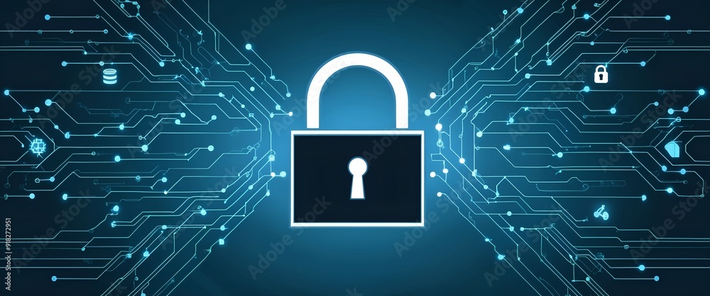 Lock Icon cyber security of digital data network protection. High speed connection data analysis. Technology data network conveying connectivity background concept. Lock Icon cyber security of digital data network protection. High speed connection data analysis. Technology data network conveying connectivity background concept.